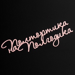 Топпер "Полтортика на полгодика" розовый 15*6 см