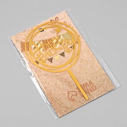 Топпер акрил "Happy Birthday" круг золото